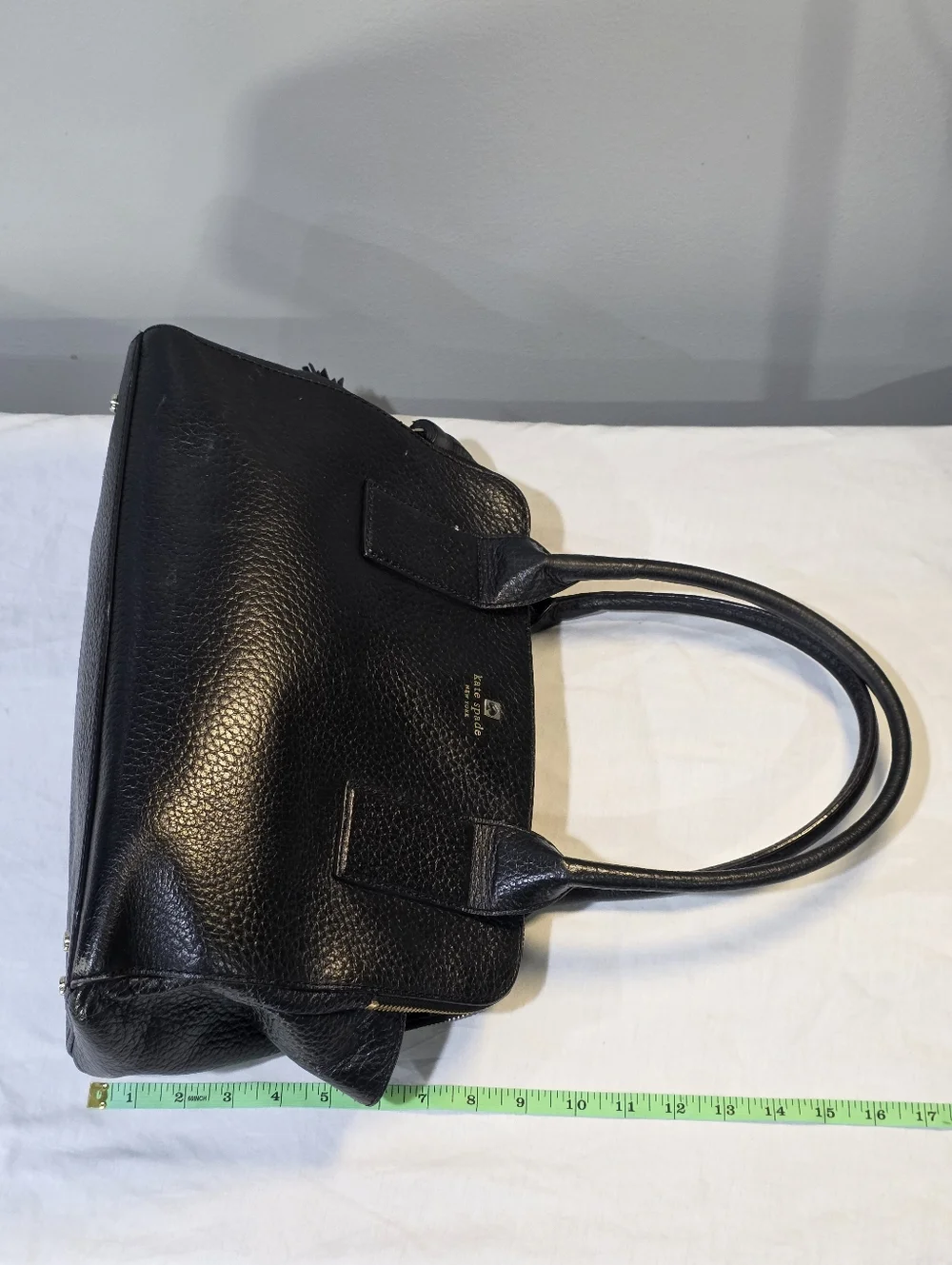 Kate Spade Classic Southport Avenue Lydia Peppled Leather Satchel Tassles Preppy